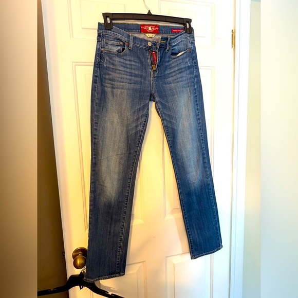 Lucky Brand Womens Jeans 6/28 Blue Straight Sofia High Rise Medium Wash Stretch - Picture 1 of 11